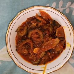 A picture of Karele Ki Sabzi.