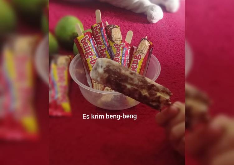 Bagaimana Membuat Es krim beng beng Anti Gagal