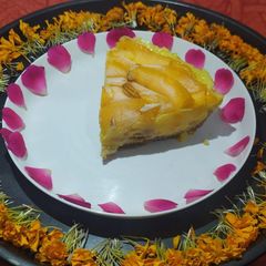 A picture of Mango custard tart.