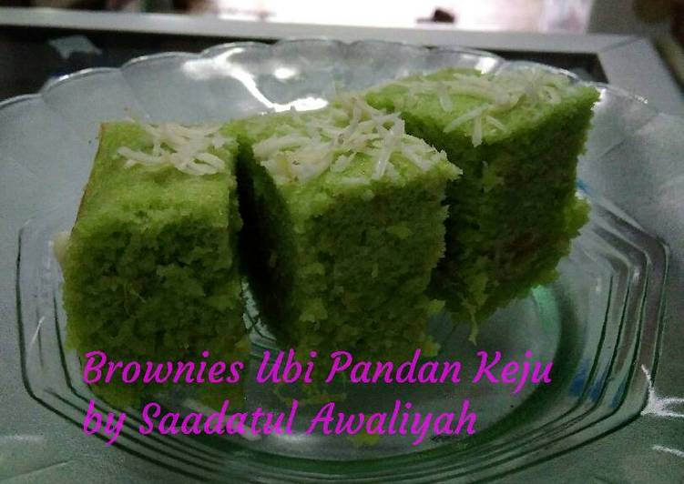 Resep: Brownies Ubi Pandan Keju Kukus Yang Enak