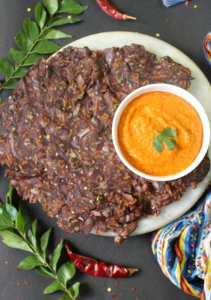 A picture of Ragi Roti / finger millet flour roti.