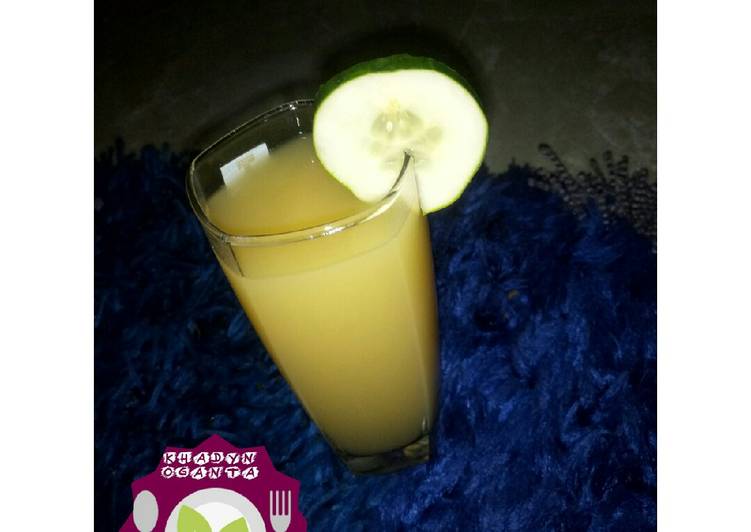 Simple Way to Prepare Homemade PnApple and cucumber juice