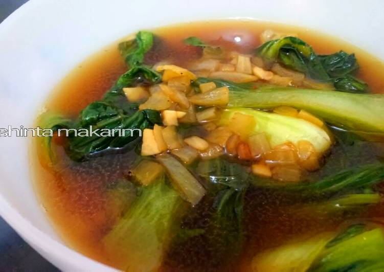 Resep Tumis kuah Pokcoy / sawi manis sederhana, Bikin Ngiler