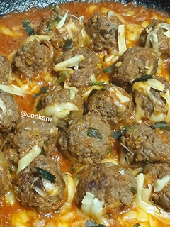 صورة لوصفة كرات اللحم بصلصة الطماطم