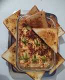 Veg Au gratin and Garlic herb toast
