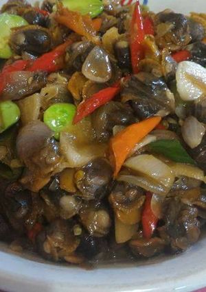 Foto resep Kerang tumis Pete