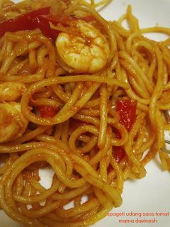 Foto resep Spageti udang saos tomat