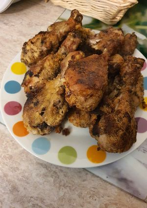Une photo de Poulet frit à la farine de coco et poudre d amande