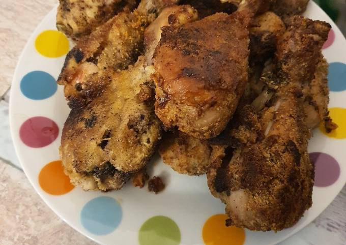 Poulet frit à la farine de coco et poudre d amande