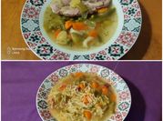 Una foto de sopa de vainas