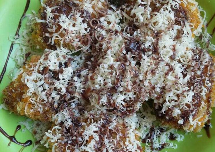 Pisang crispy keju coklat