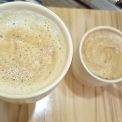 A picture of Creamy coffee without coffee maker.