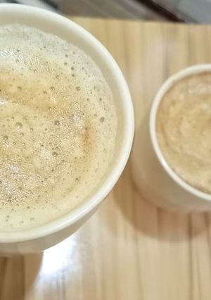 A picture of Creamy coffee without coffee maker.