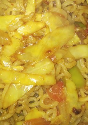 A picture of Vegetables desi masala noodles🍜.