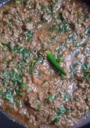 A picture of Restaurant Style Keema Karahi.