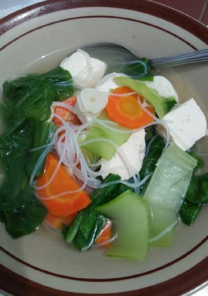 Foto resep Sop sawi tahu putih simple