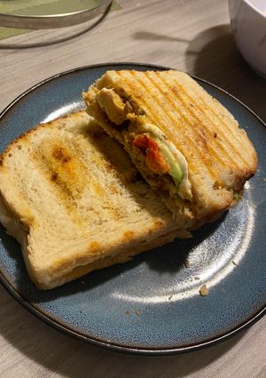 A picture of Copy cat Panera’s Chipotle Chicken Avacado Melt.