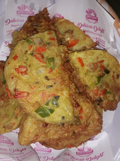 A picture of Capsicum coated yam.