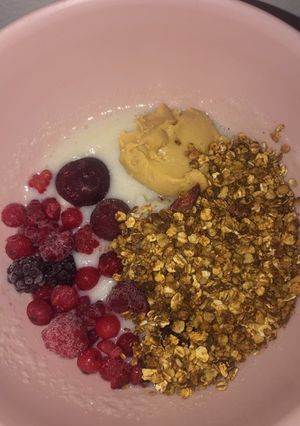 🍓Fitt rizskása 3. 0🥜 recept fotója
