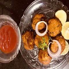 Fritters from leftover khichdi A picture of Fritters from leftover khichdi.