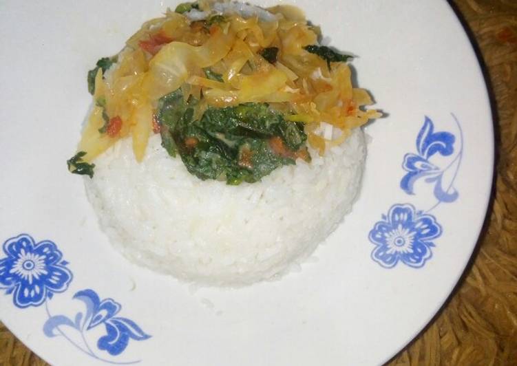 Plain rice with veges# authormarathon