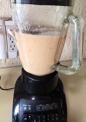 Una foto de Licuado de papaya con avena