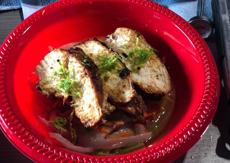 Step-by-Step Guide to Prepare Any-night-of-the-week Blackened Chicken Mirepoix Zucchini Noodle Soup