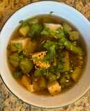 Canh măng tây đậu hủ chay