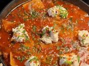 A picture of lasagna soup