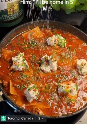 A picture of High protein lasagna soup ✨.