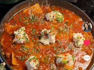 High protein lasagna soup ✨