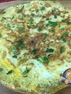 Una foto de Tortilla con plátano y queso