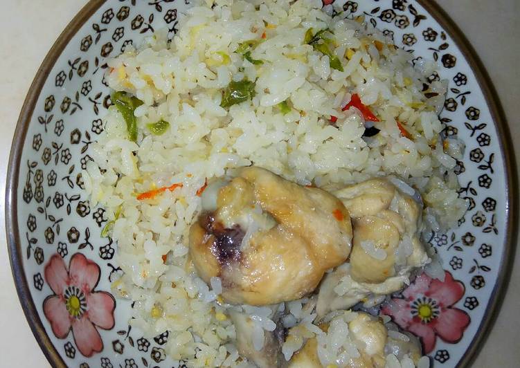 Nasi liwet ayam pedas rice cooker