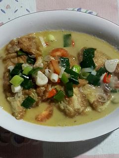 Foto resep Telor dadar kuah santan