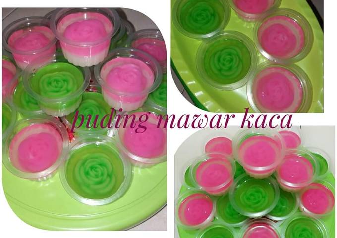 Cara bikin 6.🌹Puding mawar kaca Cara bikin 6.🌹Puding mawar kaca