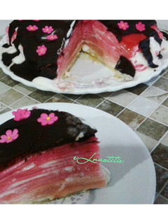 Foto resep Ombre mille crepes