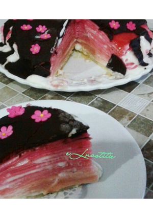 Foto resep Ombre mille crepes