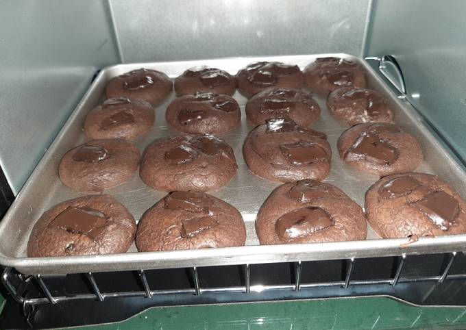 Chocomint brownie chewy cookies