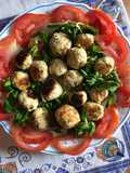 Polpette di pollo con stracchino e basilico