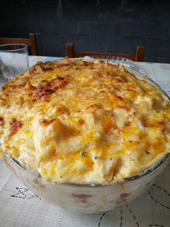 Una foto de Macarrones con carne y chorizo al horno para torpes