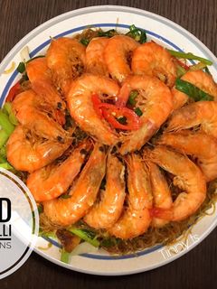 Foto resep FRIED VERMICELLI WITH PRAWNS (Ha pow)