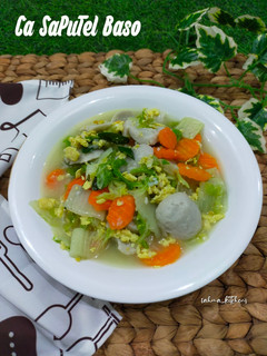 Foto resep Ca SaPuTel Baso (Sawi Putih worTel Telur)