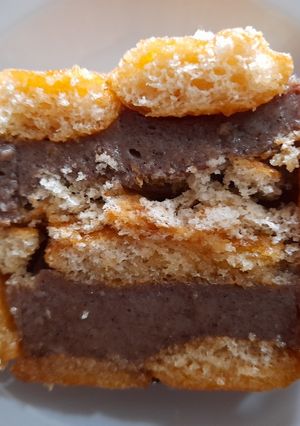 Una foto de Postre económico de chocolate y vainillas