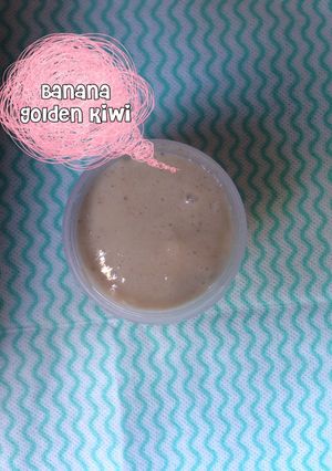 Foto resep Puree Banana + Golden Kiwi (MPASI 6+)