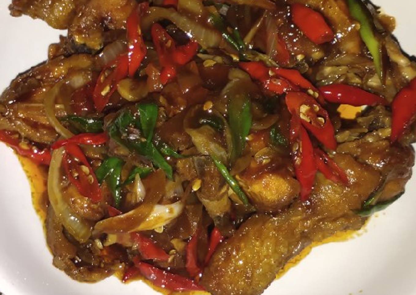 Ayam goreng saus teriyaki