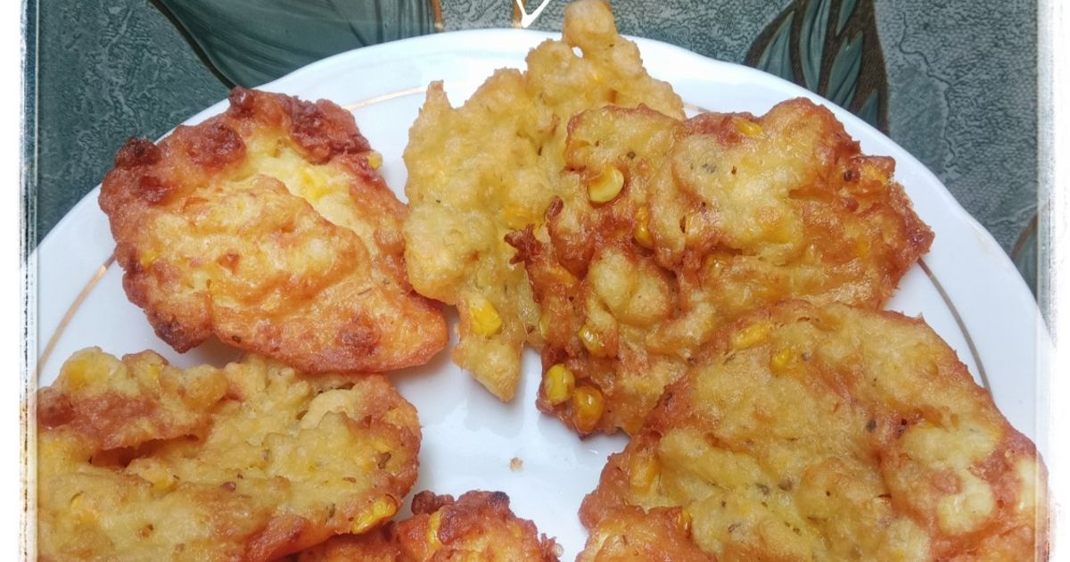 Bakwan (ampas) jagung oregano santan