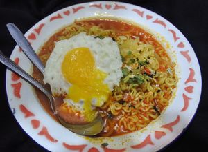 Foto resep Mie korea Shin ramyun udang