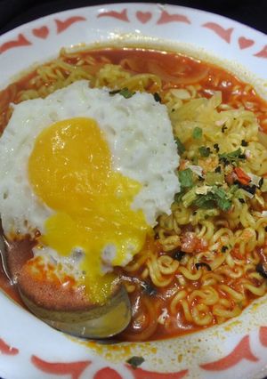 Foto resep Mie korea Shin ramyun udang