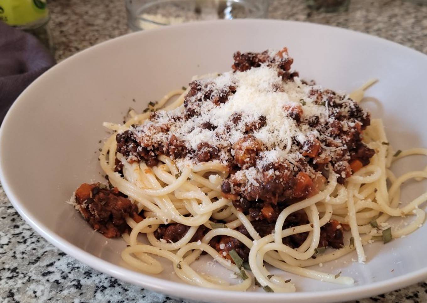 Boloñesa de Lentejas con Pasta