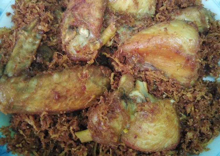 Resep @ENAK Ayam goreng bumbu srundeng masakan harian